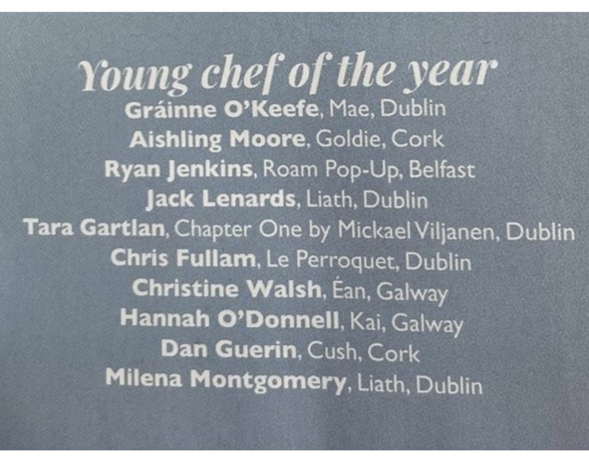 Congratulations to our head chef @ChrisFullam1992 on his nomination for Young Chef of The Year!! @foodandwineIE . The team here at @leperroquet_dub are so proud of you! 🎉 🇫🇷 #youngchefoftheyear #foodandwineawards #dineindublin #chefsireland #leesonst