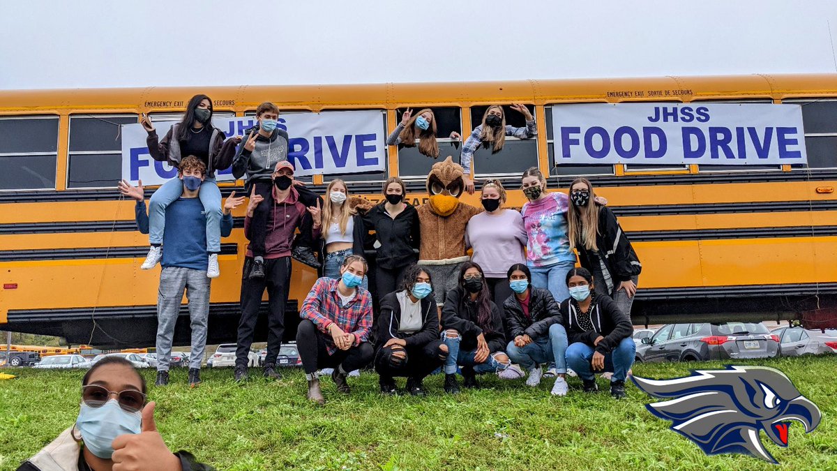 JHSS is "Stuffing the Bus" with non-perishable food items for the @CambFoodBank. If community members want help us Stuff the Bus, they can drop off your food at the bin by the bus anytime or to our leadership students on Friday Oct 8th from 2-3:30pm #stuffthebus