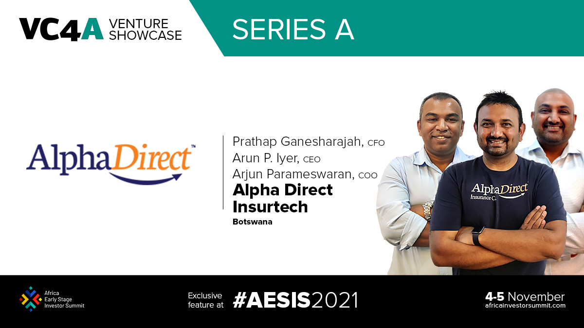 VC4A_Africa's tweet photo. Meet 2021 #ventureshowcase company @Alphadirectlive (#SeriesA, #Insurtech, #Botswana 🇧🇼), an Africa-focused risk carrying Insurtech that uses cloud, big data and AI to deliver compelling insurance products for Africa’s growing consumer market https://t.co/nZ54kBP8Xe https://t.co/VUcn9CZlXj