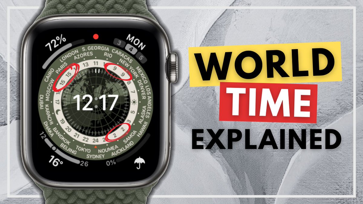threetwentytech's tweet photo. Why 'World Time' Is The ONLY Watch Face You Need on your Apple Watch (Available in Series 4, 5, 6, 7, and SE) 👉🏼 https://t.co/SgeHGcmtIN ⌚️ #apple #applewatch #watchos8 #watchos #update #worldtime #YouTube #tech #threetwentytech https://t.co/xbCjCgtwRk