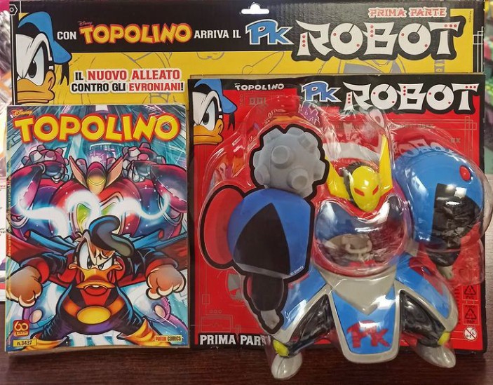 ArzzielMarcena's tweet photo. Amid the season 1 finale of LOT3C as well as season 2 & 5 premieres of MALW & @TheAnimaniacs, the 1st part of PK Zona Franca was released on @TopolinoIT 3437 and includes a PK robot toy.
@PIKAPPAOfficial #pikappa #paperinik https://t.co/08XcqTcCYd