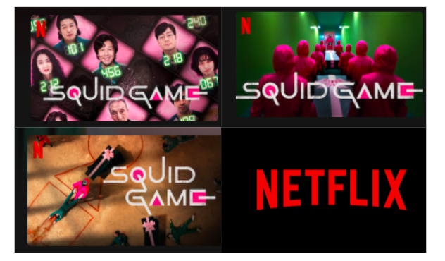15/ Back to the Squid Game thumbnails from the 1st tweet. They don't really follow any of the artwork "rules". Then again, those are only 3 that I saw out of 1000s of other options.And Squid Game is about to be NFLX's most popular original series ever, so something's working.