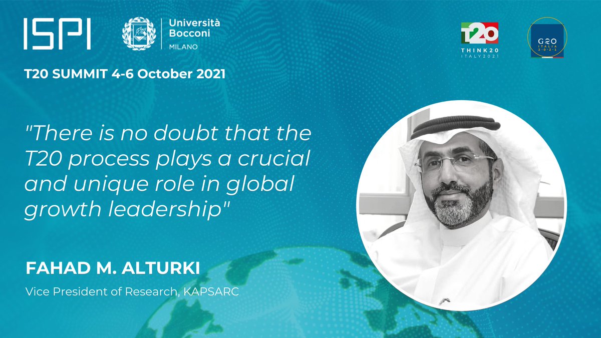T20 South Africa (@t20org) on Twitter photo "There is no doubt that the T20 process plays a crucial and unique role in global growth leadership" - Fahad M.Alturki, VP of the Research <a href="/KAPSARC/">KAPSARC | كابسارك</a> at #T20Summit
Live streaming ➡️ bit.ly/LiveT20Summit2… "There is no doubt that the T20 process plays a crucial and unique role in global growth leadership" - Fahad M.Alturki, VP of the Research <a href="/KAPSARC/">KAPSARC | كابسارك</a> at #T20Summit
Live streaming ➡️ bit.ly/LiveT20Summit2…