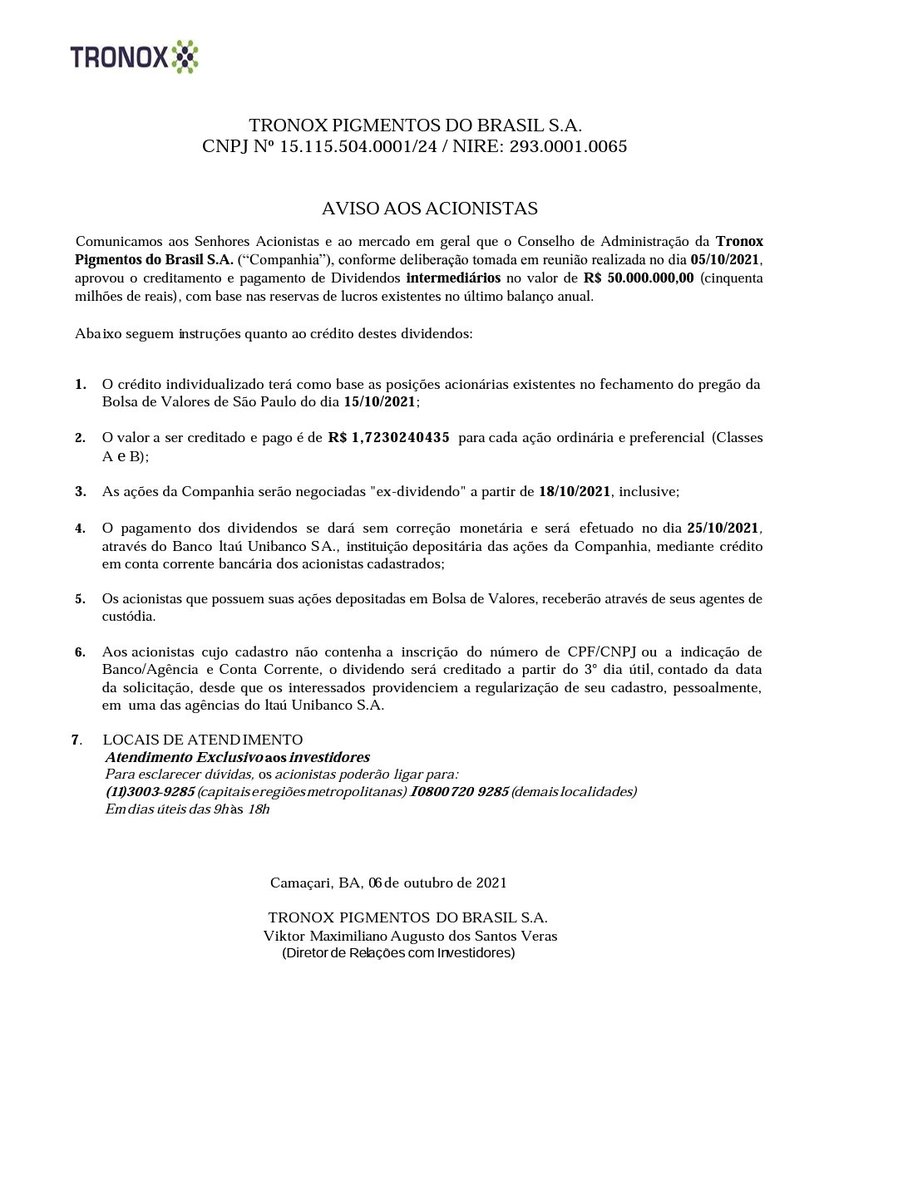 Fatosdomercado's tweet photo. CRISTAL - Outros avisos/Dividendos/Juros sobre Capital Próprio. #crpg3 https://t.co/Z6iNVLOuKM