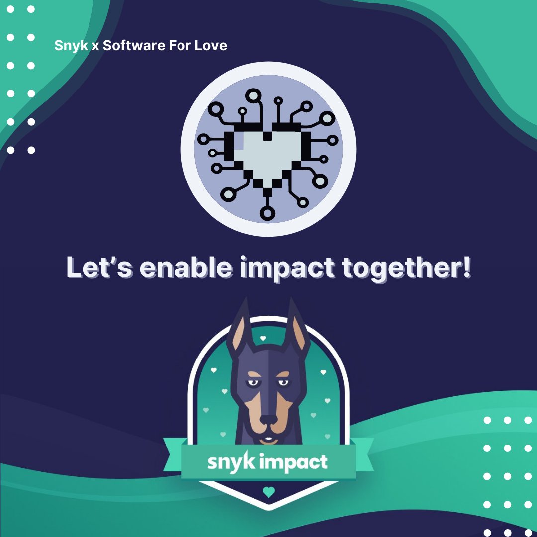 softwareforlove's tweet photo. So excited to share that Snyk has launched #SnykImpact, a new initiative that mobilizes technology, resources, partnerships and community to enable a more secure, inclusive and sustainable sector and world. Make an impact with us: https://t.co/Hwj37f5Wzj https://t.co/eBDvIdwhGu