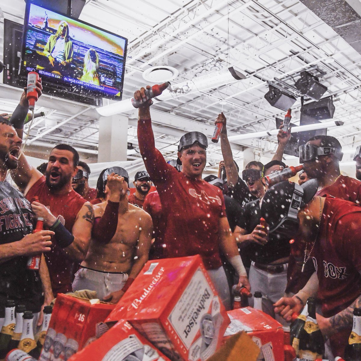 How we feeling, <a href="/RedSox/">Red Sox</a> fans? 🍾