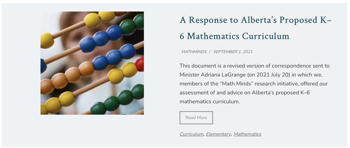 RealTalkRJ's tweet image. .@MathMinds_ca team’s review of the proposed K–6 Mathematics Curriculum is available here: alberta-curriculum-analysis.ca/a-response-to-…

Dr. Brent Davis is explaining the major flaws in the draft plan on #RealTalkRJ. 

#abpoli #math #ableg #alberta