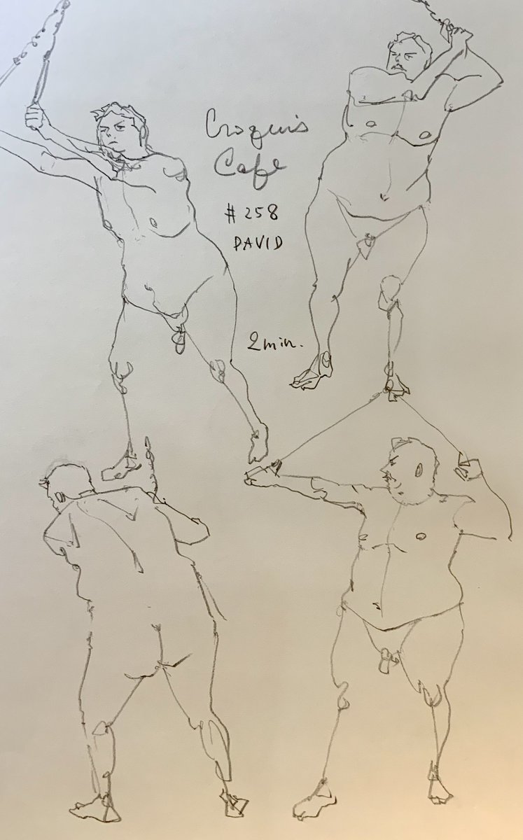#croquiscafe
258 David
パーヴォ・ヤルヴィのベートーヴェンを聴きながら描きました。なんて無駄な音のない演奏なんだろう。croquisもそうありたいですね。