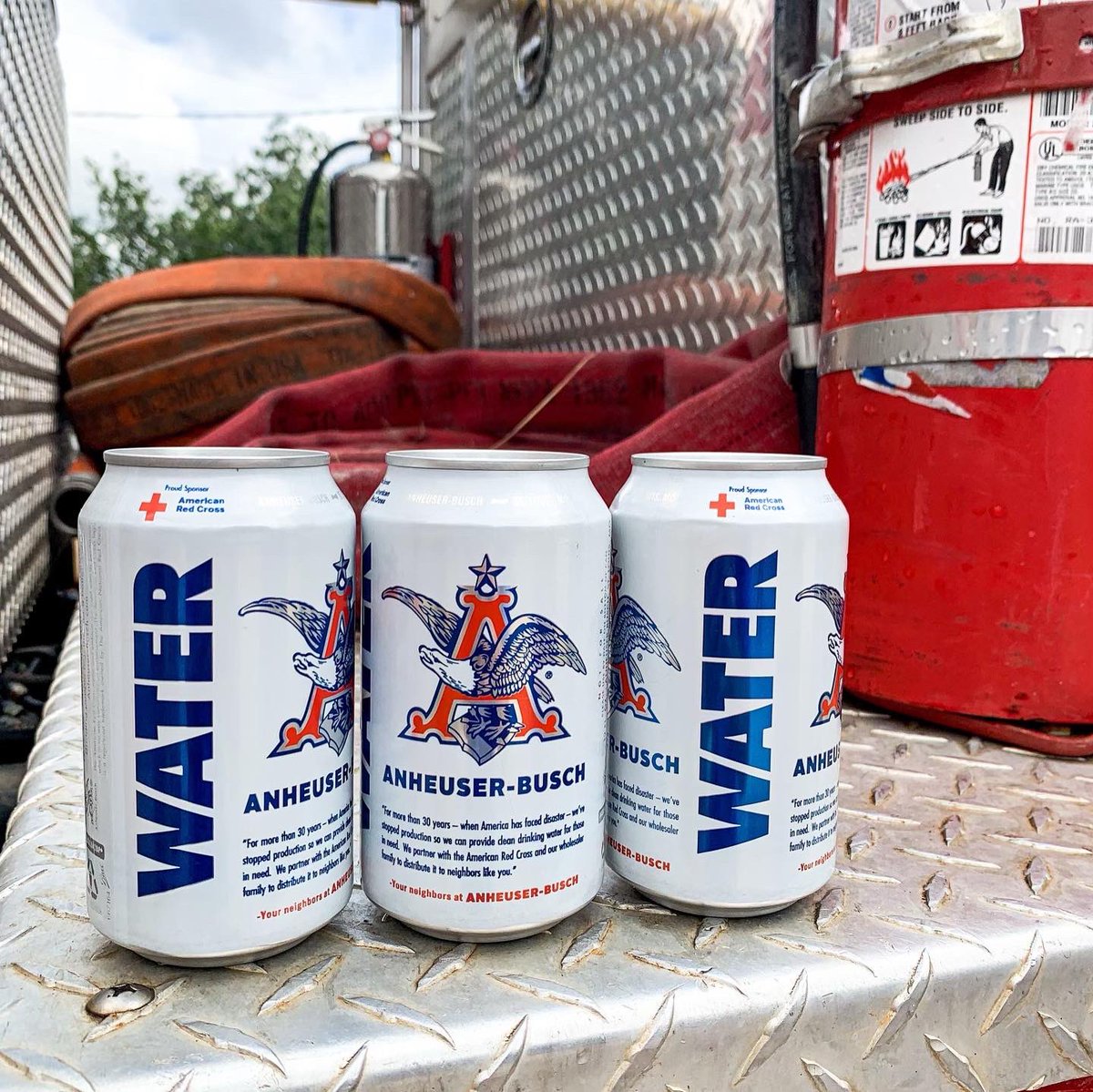 We are humbled to be partnering with <a href="/AnheuserBusch/">Anheuser-Busch</a> and <a href="/NVFC/">NatlVolFireCouncil</a> to deliver more than 4,704 cans of emergency drinking water to our local heroes at Buena Vista Fire Rescue and Dranville VFD. Thank you for all you do for our community! 
#anheuserbusch #nationalvolunteerfirecouncil