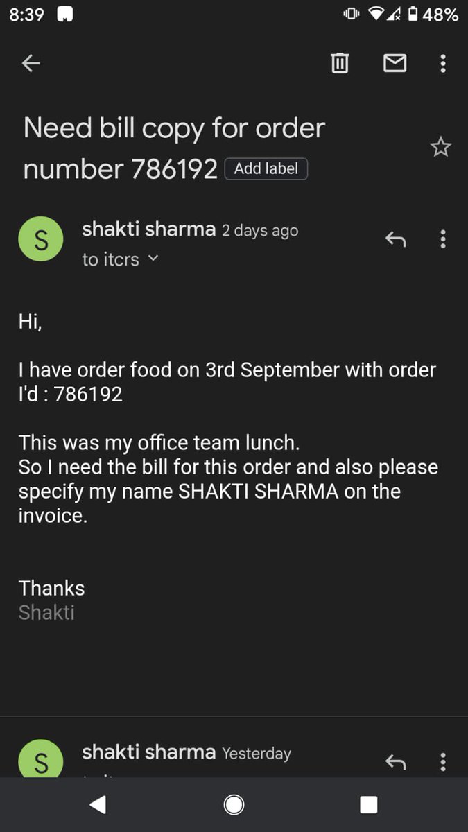ROHIT SINGH (@rohitbagal) on Twitter photo <a href="/BarbequeNation/">Barbeque Nation</a> from last 3 days I had numerous call with your customer care guys just to get the bill copy which I need for office purpose. For that I even dropped email 5 times. But till now I have not received any update.pathetic <a href="/BarbequeNation/">Barbeque Nation</a> from last 3 days I had numerous call with your customer care guys just to get the bill copy which I need for office purpose. For that I even dropped email 5 times. But till now I have not received any update.pathetic