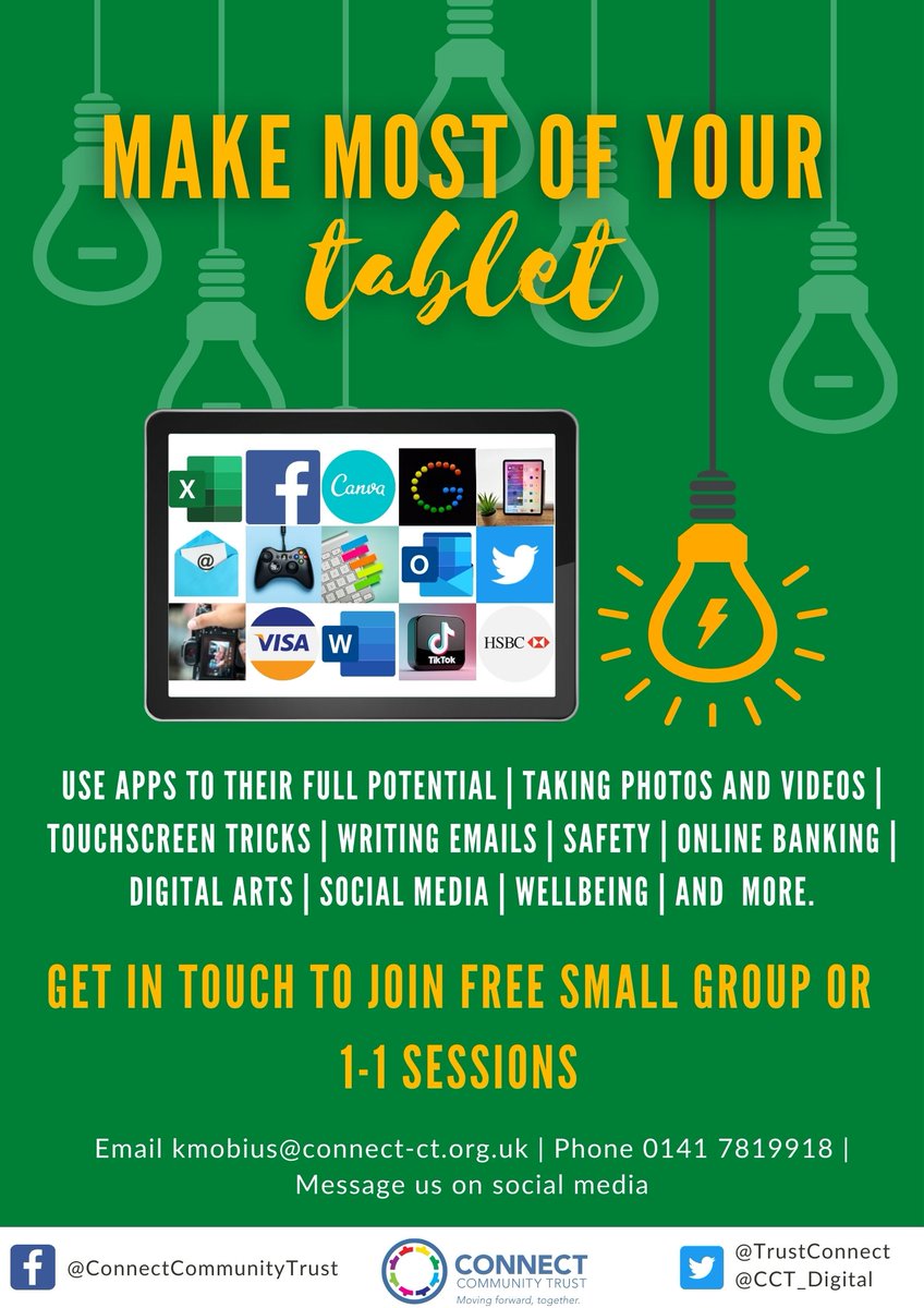 Our digital devices offer so many great tools! Learn more about what your device can do and how you can make most of it with us - 1-1, in small groups, and entirely FREE! Get in touch to find out more and let us know what you want to learn #digitalinclusion #fun <a href="/TrustConnect/">WELLmens Club</a>