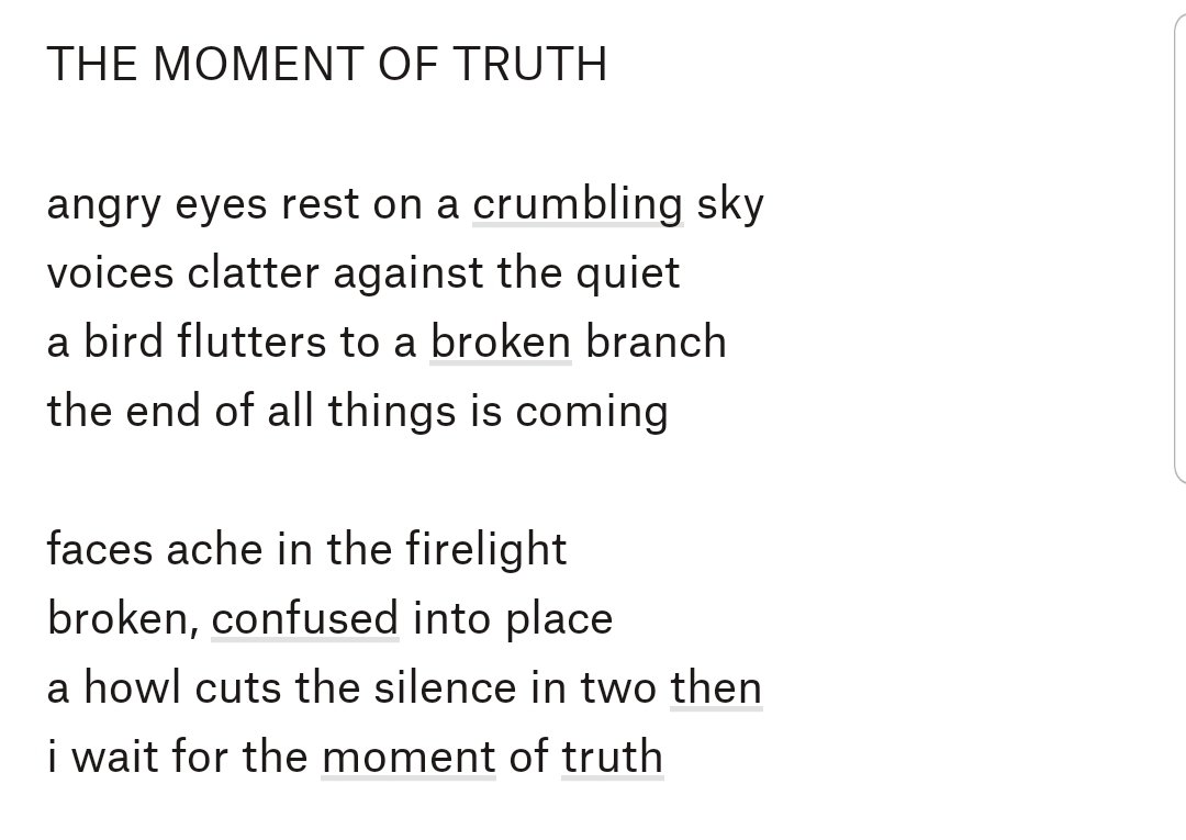 PoetClockwork's tweet image. THE MOMENT OF TRUTH 

#poetry #poetrycommunity 
#poet #PoetsTwitter 
#poem #poetrylovers
