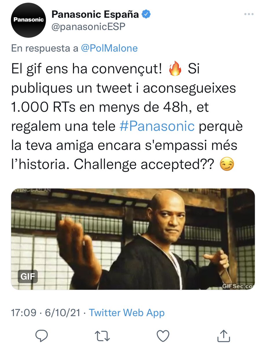 Tututu que @panasonicESP me regala una tele porque una compañera de la uni se piensa que soy uno de los suyos por mis apellidos 😂 
Si llego a 1000 RT en 48h me la dan GRATIS!
Me ayudáis??? 🥺🥰🙏🏼