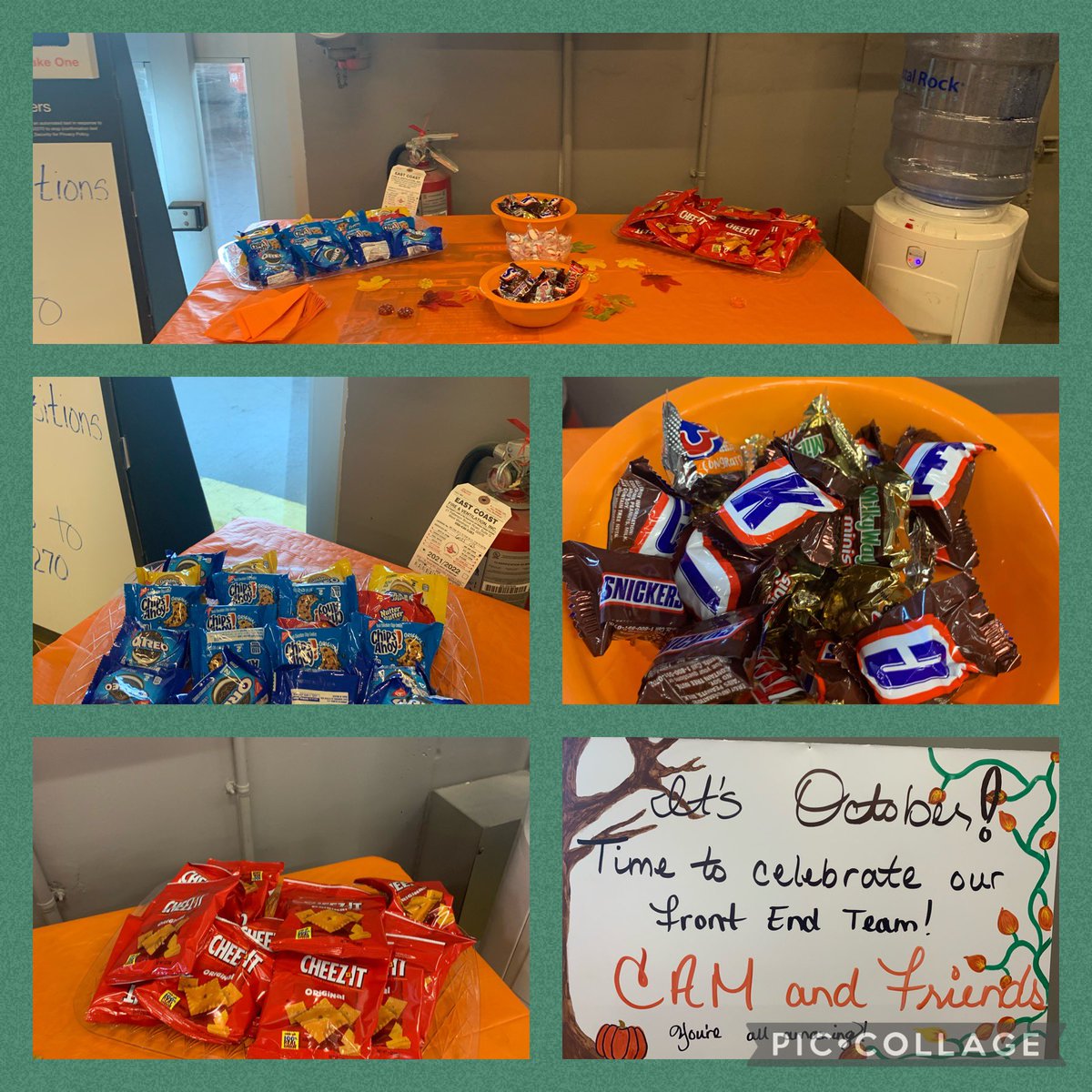 LaurentmMorgan's tweet photo. @2678 CAM and friends! #snacktable #thankyou @JessicaMeaney3 @keith6759 @marantes1 @DanielleKida1 #enjoy 🧡🧡 https://t.co/omu0qeCa1p