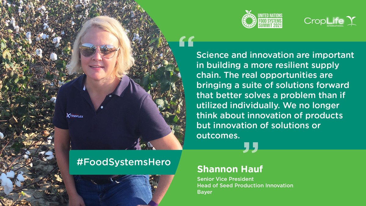 CropLifeIntl's tweet photo. Who is our #FoodSystemsHero? Our #foodheroes are people working to advance agricultural #innovation that help deliver more sustainable food systems for the world. #UNFSS2021 #FoodSystems #ClimateChange #Agriculture @ShannonHauf @foodsystems @Bayer4Crops https://t.co/ECRfOKZGg6 https://t.co/kudL8FVodN