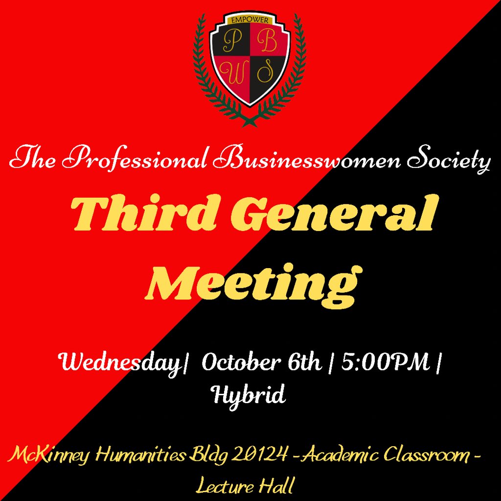 PBWS_UTSA's tweet photo. Hello ladies! Today is our third general meeting! We will be having a guest speaker and will be announcing the social media contest winners! So don’t miss out!❣️🌟
#pbwsutsa #utsa #utsastudents https://t.co/YDRiXLZ9eM