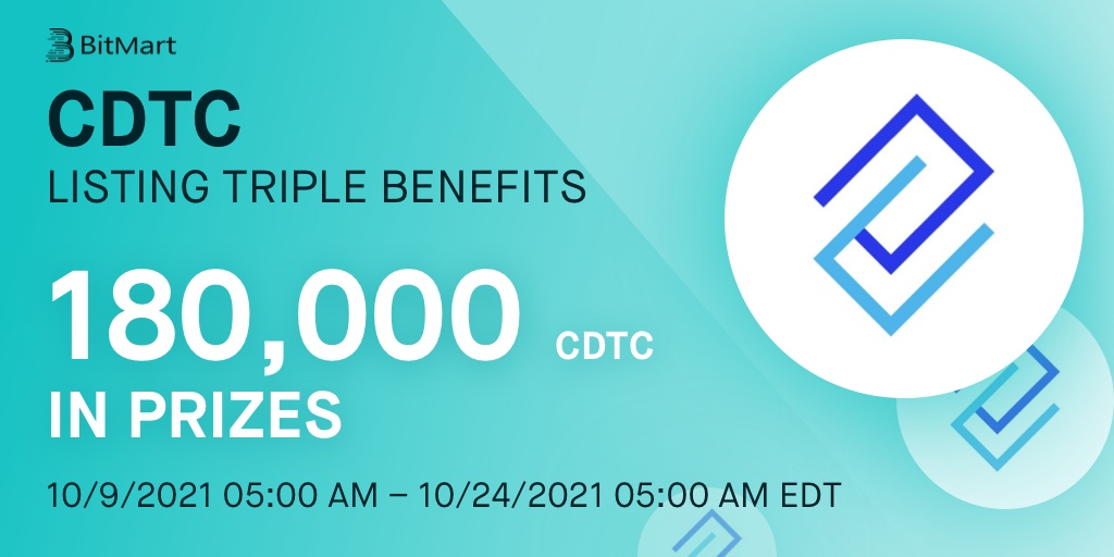 BitMartExchange's tweet photo. 🌟 DeCredit (CDTC) @DeCredit001 will list on BitMart on October 9! 

🎉 To celebrate the listing of CDTC, we are giving away 180,000 CDTC in our CDTC Social Media Airdrops, Buy &amp; Earn, and Trading Competition Events!

👉 Details: https://t.co/qQ6Vl9NQmx https://t.co/ytJLznwqpX