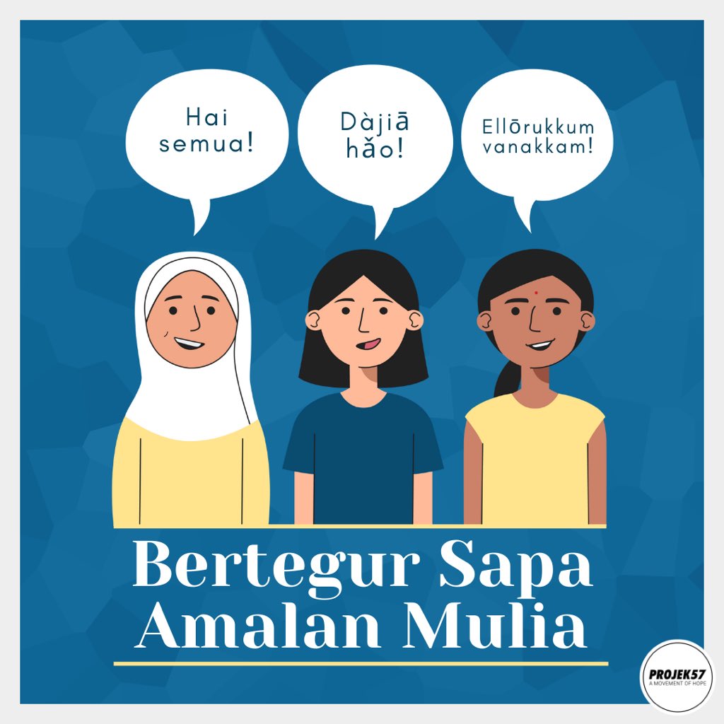 Bila dapat bertegur sapa dalam pelbagai bahasa, barulah menyerlah unity kita! 😆