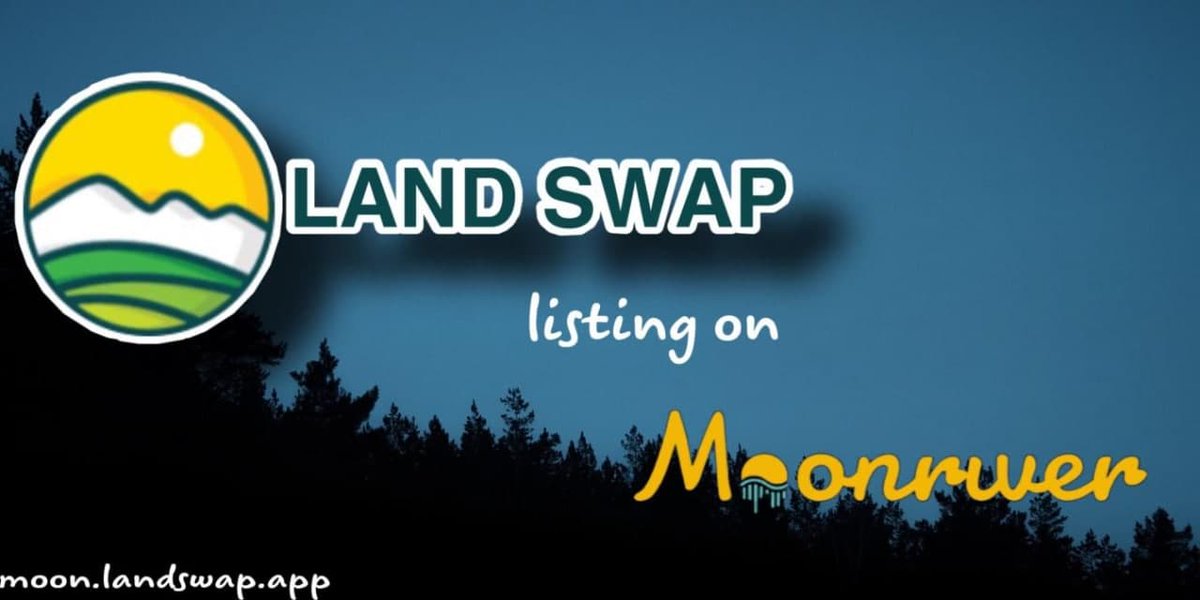 LAUNCH DATE OFICIAL ANNOUCEMENTS

LANDSWAP will officially launching on October 9th 3:00PM UTC and farms will open on October 10th 3:00PM UTC
👉Our website: moon.landswap.app
👉Telegram group: t.me/landswap_offic…

#LAND #MOVR #moonriverNW  #hiddengem #YieldFarming