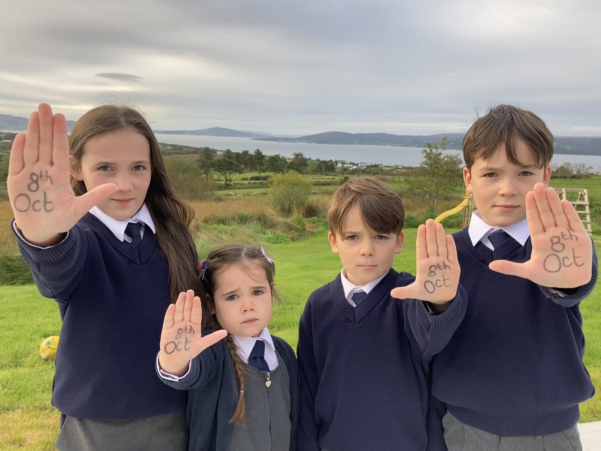 Dee_Gee2021's tweet photo. Proud to stand shoulder to shoulder with all the mica & pyrite homeowners and supporters on the 8th Oct. I’ll be protesting in Dublin to keep a roof over these little heads, marching for all those affected by defective blocks #8Oct @PaddyDiver4 #MicaRedress Go Big Or Go Homeless https://t.co/KC4JjwTvv0