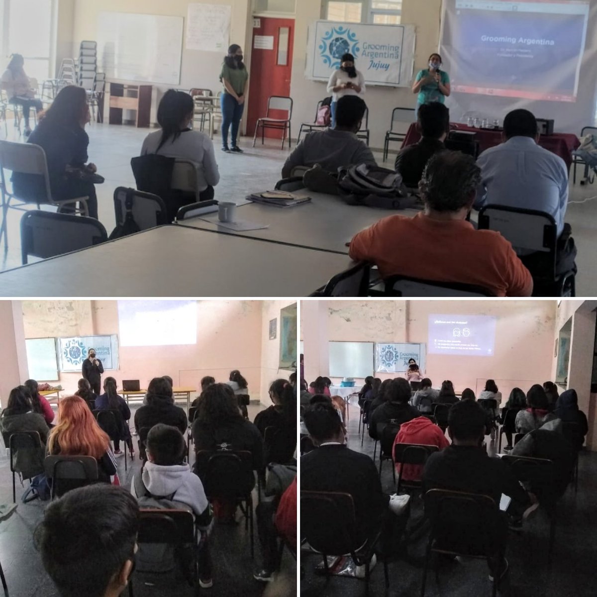 GroomingArg's tweet photo. 🇦🇷 #Jujuy | 📸 Compartimos imágenes de Jornadas de concientización y sensibilización del delito de #Grooming que se llevaron a cabo en la provincia, dirigidas a infancias, adolescencias y personas adultas, por el Equipo Provincial de Grooming Argentina. https://t.co/eYwqJAoUP3