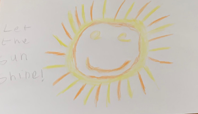 The summer weather is gone, but our community brings the sunshine. One of our participants created this beautiful drawing, inspired by her favourite songs about 😎🌞☀️ the SUN. We hope it brings some sunshine into your day! 🌻🌞☀️ 
#letthesunshine #sul10 #gigbuddies #community