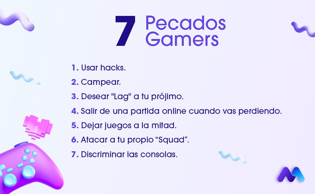 ¿Cuál es tu pecado gamer? 🕹 #FelizMiercoles #gamer #videojuegos