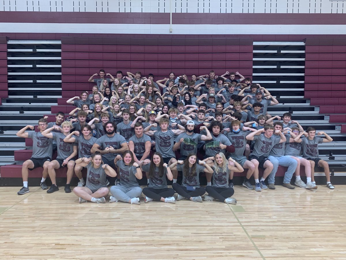 CoachHarms5's tweet photo. Super proud of this group for earning perfect attendance t-shirts for 2021 summer strength and conditioning workouts.  Some not able to make it in this morning to receive but we had 137 with perfect attendance!  #HWPO https://t.co/wgTRYrTifP