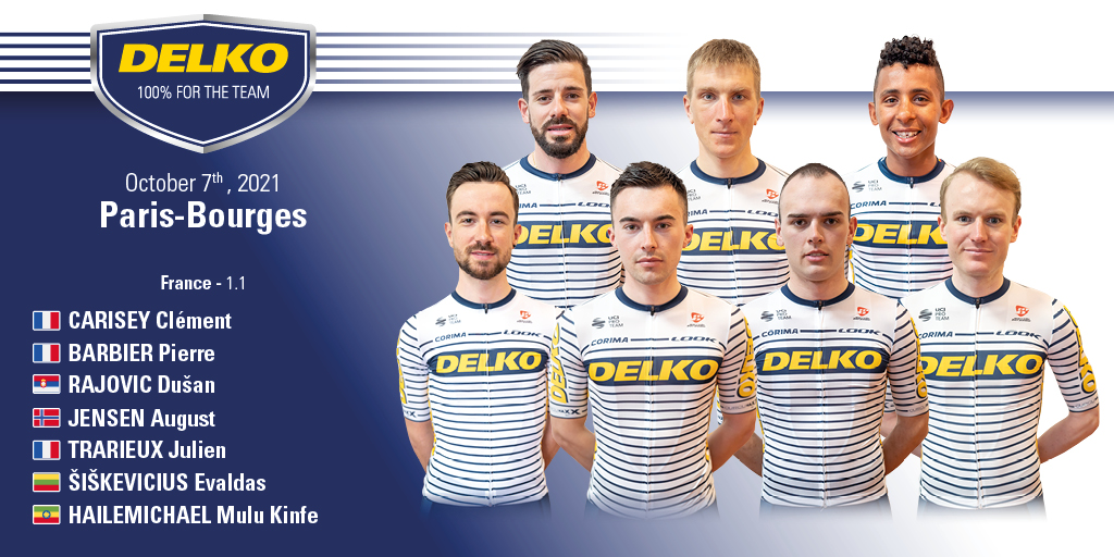 Après cette dernière course sous les couleurs Mondrian 🔴🟡⚪🔵, 
la Team Delko renfile sa marinière pour le @PGienBourges de demain.

Nos coureurs au départ ⤵

100%ForTheTeam | #TeamDelko