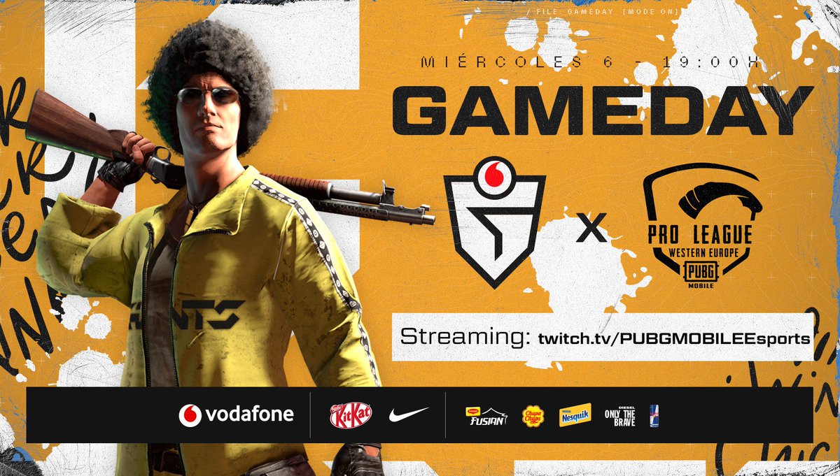 En una hora volvemos a saltar al campo de batalla.

Objetivo: Clasificarnos a la Super Weekend.

📺 twitch.tv/PUBGMOBILEEspo…

#WeAreGiants #VodafoneGiants