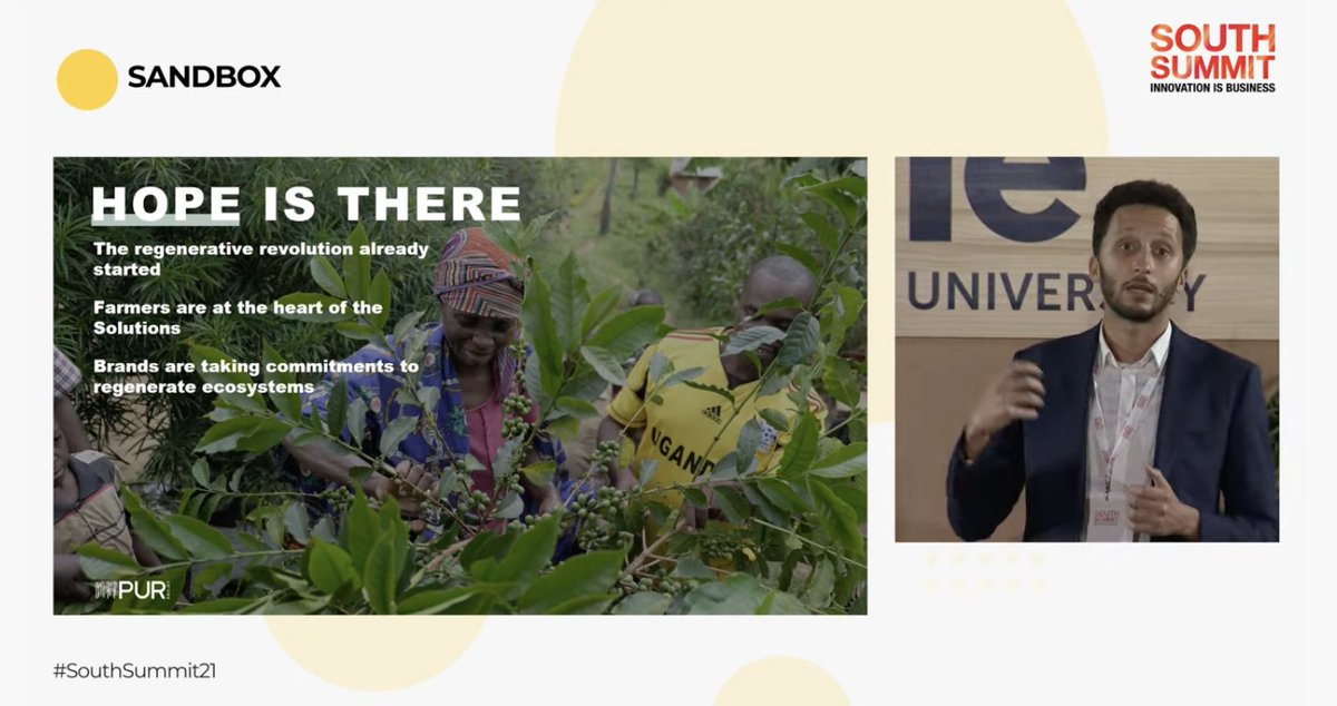 PurProjet's tweet photo. "Farmers are the force driving the hope and need for change" - @YonasFall
@south_summit
#RegenerativeAgriculture #SouthSummit2021 #PlantForGood #Insetting #Agroforestry https://t.co/eNYLxDMsVA