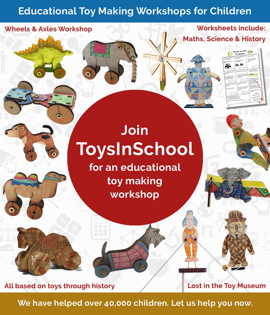 Join ToysInSchool for an educational toy making workshop!
We have a whole wealth of toys, experience and knowledge of toys and toy making. Let us guide you to deliver a workshop the children will never forget.
