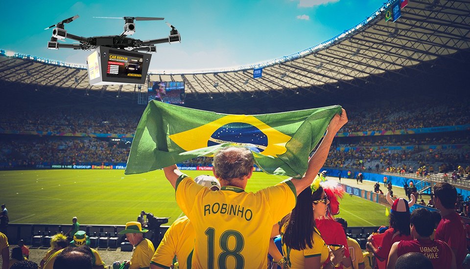 promo_drone's tweet photo. Our new Arkan drone provides a mobile premium ad space. The drone is equipped with programmatic, full color, multi-sided HD displays. Ultra-bright and can even be read in the sun, the Arkan is capable of displaying full video and motion graphic presentations. 🚀👊 https://t.co/jZBPWmyOKX