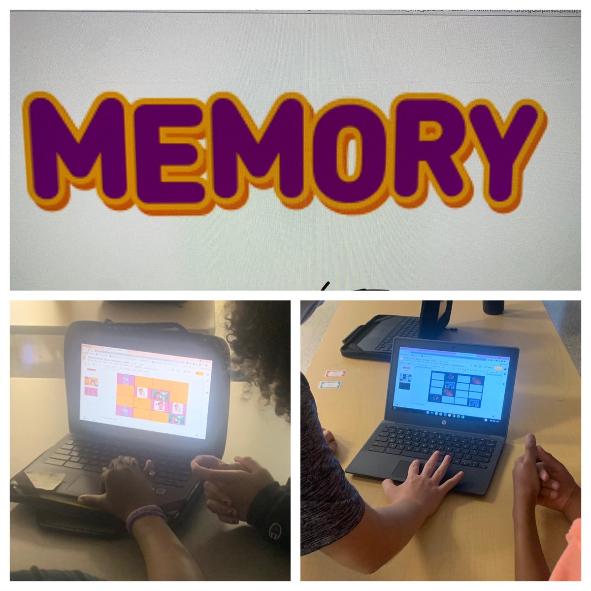 mrsSLStokes's tweet photo. My Desktop Multimedia kiddos recreated an old school game using Google Slides! Playing their classmates was half the fun! @VBAggie93 https://t.co/Ckcdp3Ytww