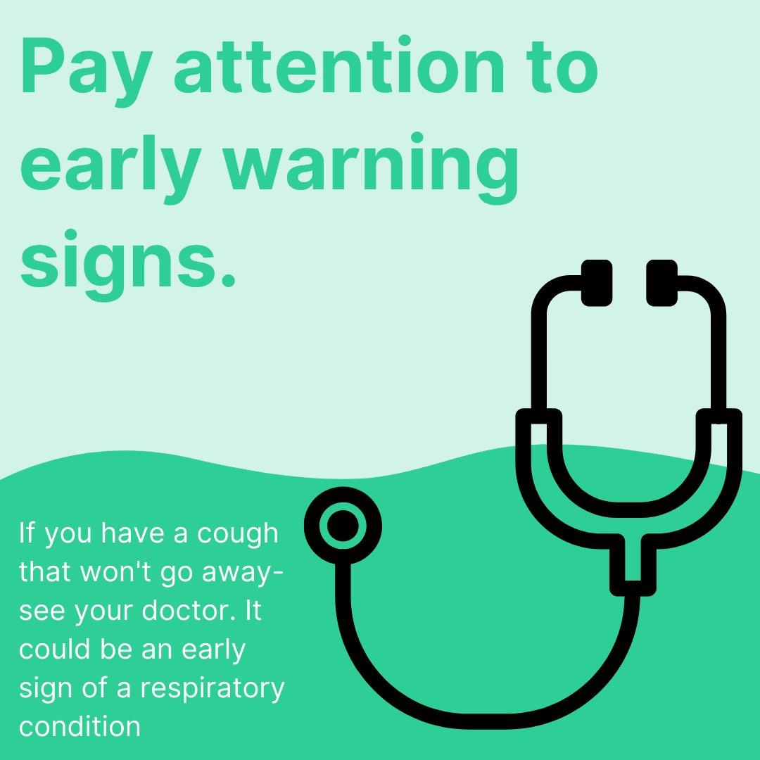consultants_of's tweet photo. If you have a cough that won't go away-see your doctor. It could be an early warning sign of a respiratory condition. Other symptoms include: chest tightness, wheezing, ongoing shortness of breath (especially when exerting yourself)

#healthylungmonth #warningsign #prevention https://t.co/PIoPlvnGln