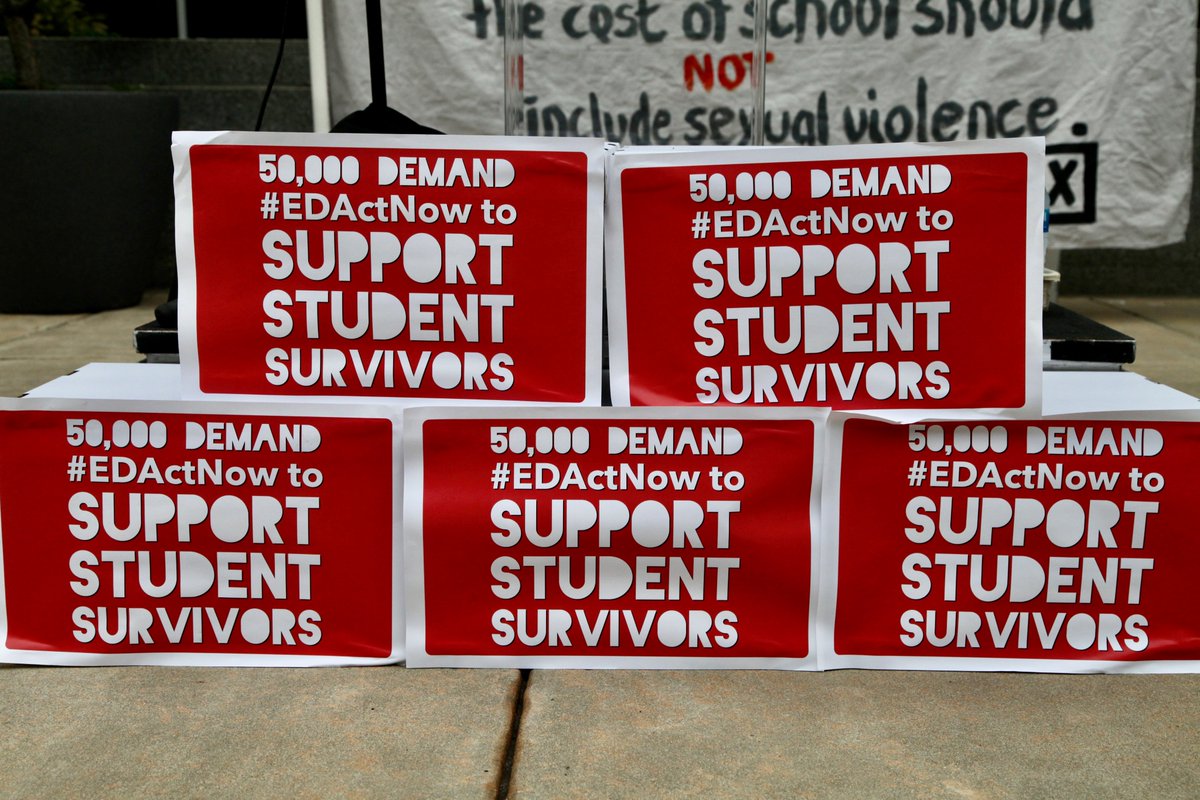 ItsOnUs's tweet photo. As Education Secretary, Betsy DeVos wreaked havoc on college campuses, including when it comes to the rights of student survivors.

Under @SecCardona, @usedgov has promised to undo DeVos's #TitleIX rule changes, but not until May 2022. Student survivors can't wait that long. https://t.co/47Fkh2hmFU