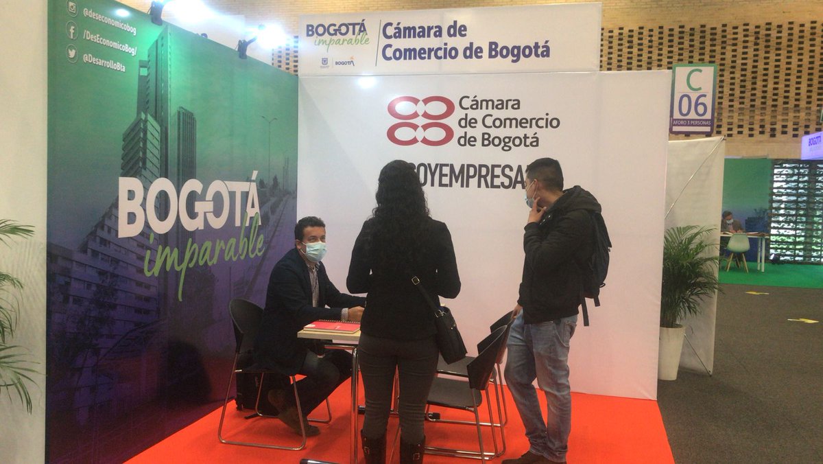 .<a href="/camaracomerbog/">Cámara de Comercio de Bogotá</a> está presente en este súper evento #BogotáImparable! para apoyar a los empresarios de la ciudad! Gracias #BogotáImparable! Gracias a <a href="/Bogota/">Alcaldía de Bogotá</a> y <a href="/DesarrolloBta/">Secretaría Desarrollo Económico</a>!!! Acércate al Gran Salor de Corferias y aprovecha esta oportunidad