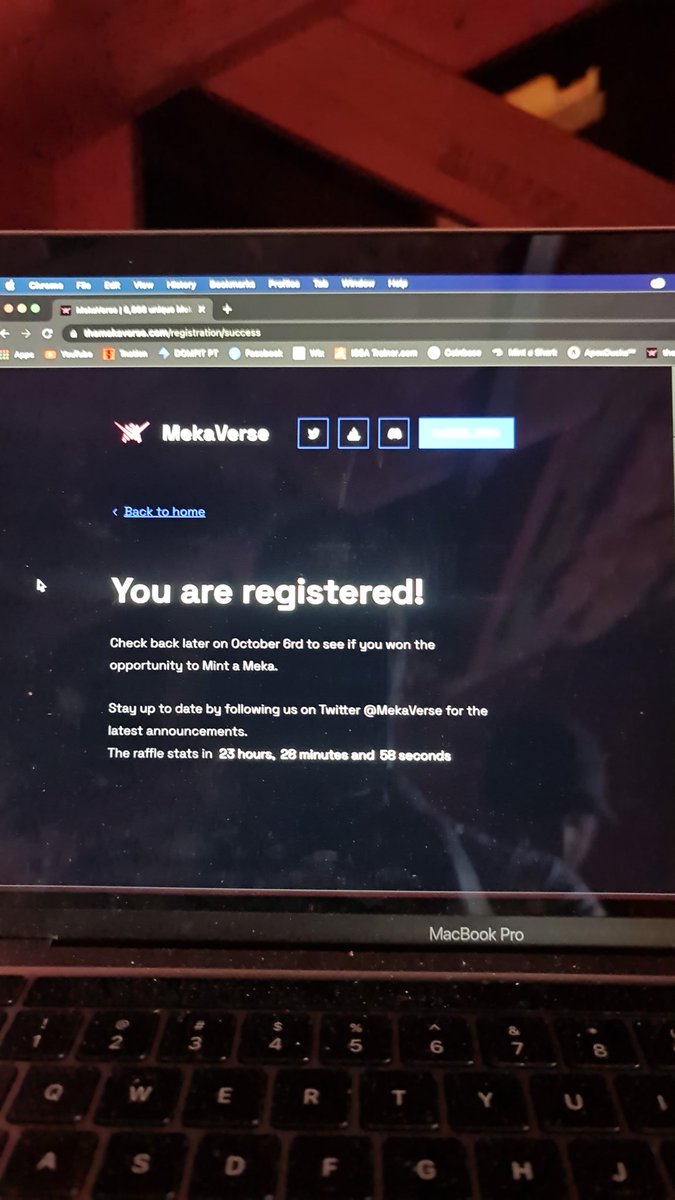 Dom93259889's tweet photo. Registered and ready to go! @MekaVerse 🎉 🤖 ���� https://t.co/ldmcebvRwW