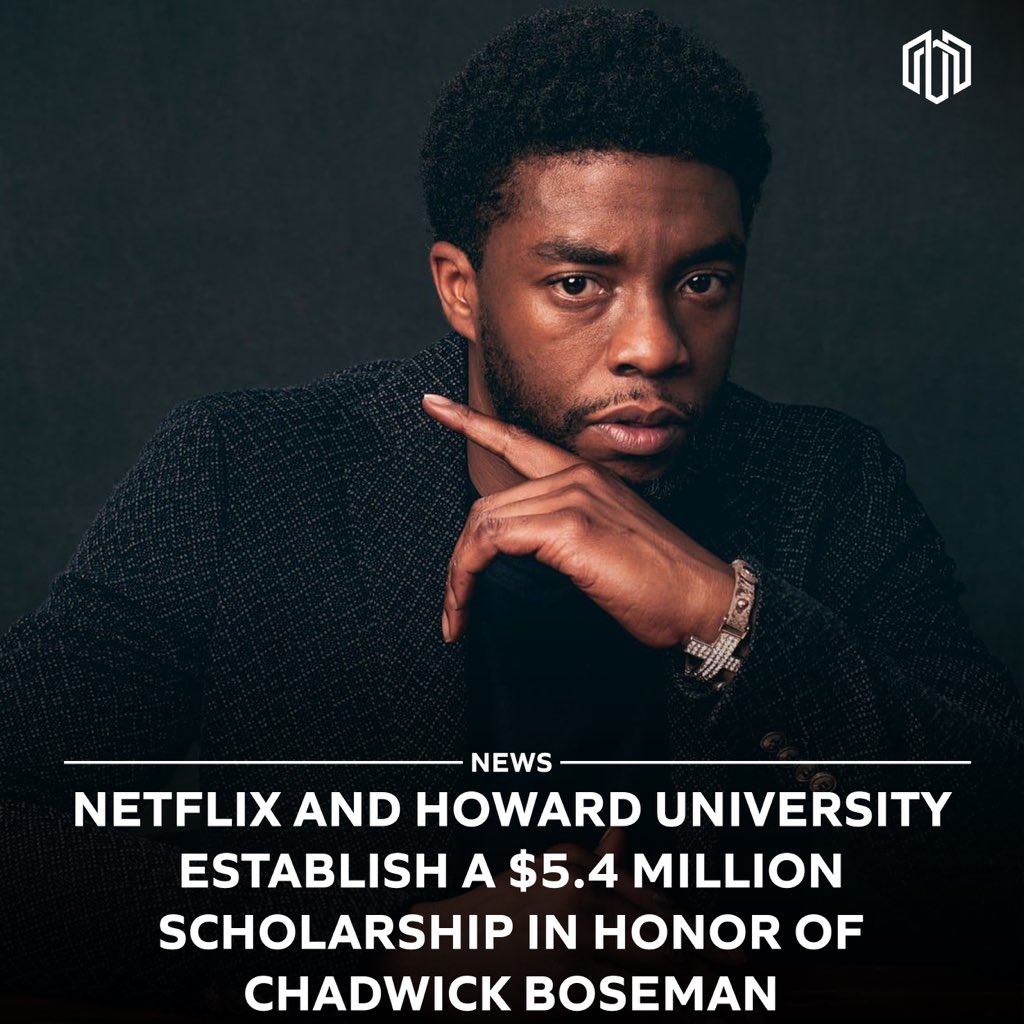 Chadwick’s legacy lives on! We love to see companies giving back, but it’s even better to see the backing of @netflix to fund this scholarship initiative to honor Chadwick Bozeman and his alma mater, @HowardU. HBCUs matter and so do Black students studying Fine Arts. ✊🏾