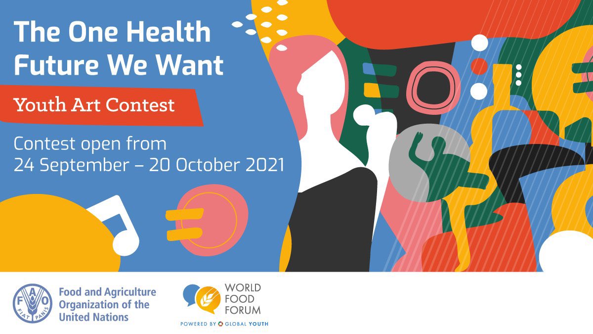 NutritionOpps's tweet photo. .@FAO is calling all university students, from 21-30 years old, to join the art contest for the #OneHealthFuture We Want!
Share what the One Health future should look like.
Deadline: 20 October https://t.co/I2h0QJvTOV
Who knows, you could be their next intern! https://t.co/tblCRsy4IJ