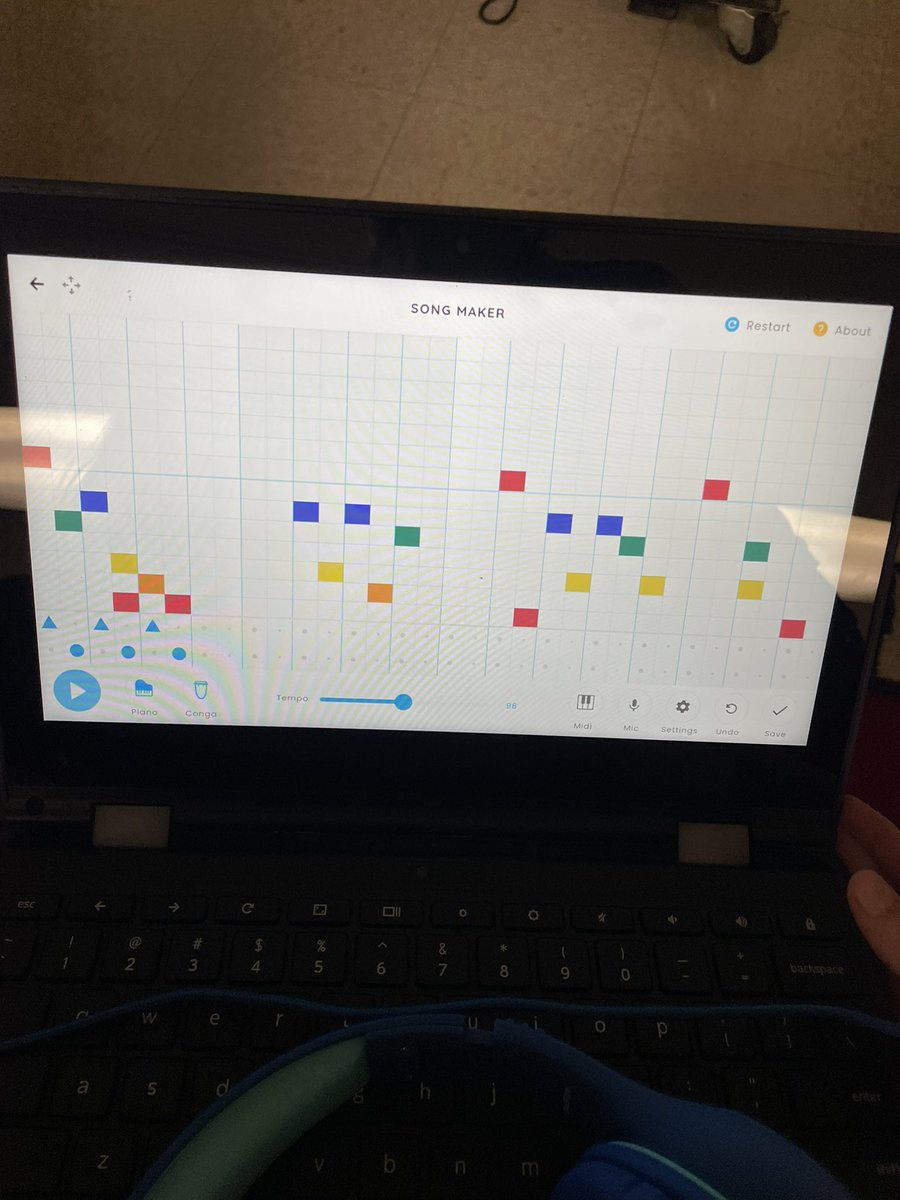 Timonium_music's tweet photo. Third grade students used fall lyrics to create an original melody using Wixie and Song Maker. They used their knowledge of the pentatonic scale to create a singable melody. I was so impressed with their creations! 🎼🎶 https://t.co/ZHC6B1Z2cs