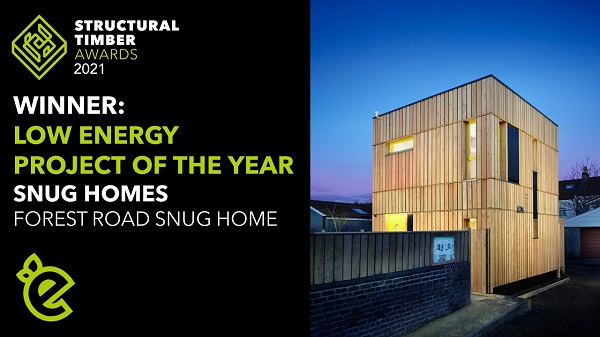 STAwards25's tweet photo. And the #STAwards Low Energy Project of the Year winner is… @SnugHomesBuild for Forest Road SNUG Home! Congratulations! https://t.co/Gg9SP20gKF