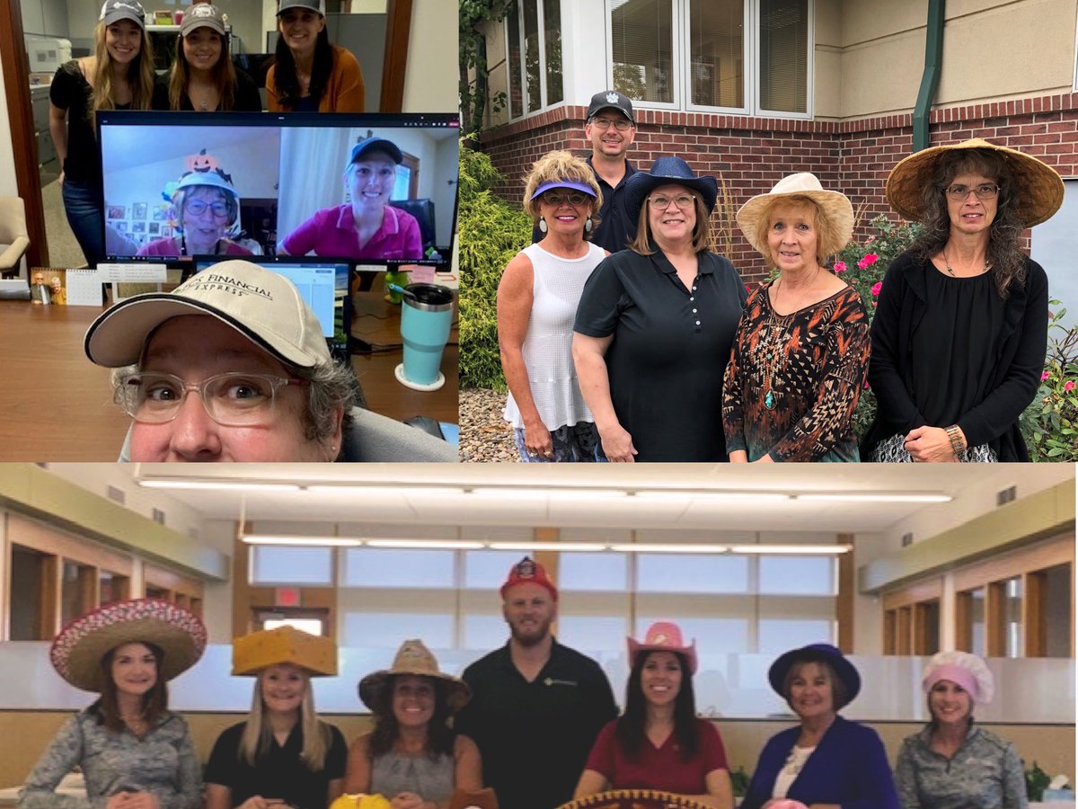 FCSFinancial's tweet photo. As a hat tip to our customer service team members and to acknowledge the many hats they wear to serve our cooperative, the entire #teamFCSF was able to wear their favorite hats today. Here’s a few we captured...
#NationalCustomerServiceWeek #customerserviceweek2021 #hat https://t.co/8WK5CXg5tv