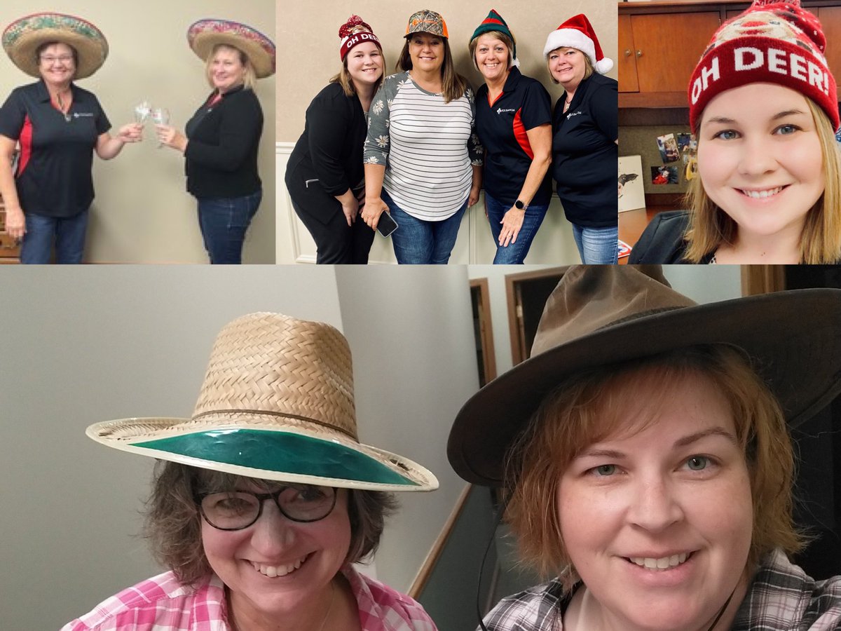 FCSFinancial's tweet photo. As a hat tip to our customer service team members and to acknowledge the many hats they wear to serve our cooperative, the entire #teamFCSF was able to wear their favorite hats today. Here’s a few we captured...
#NationalCustomerServiceWeek #customerserviceweek2021 #hat https://t.co/8WK5CXg5tv