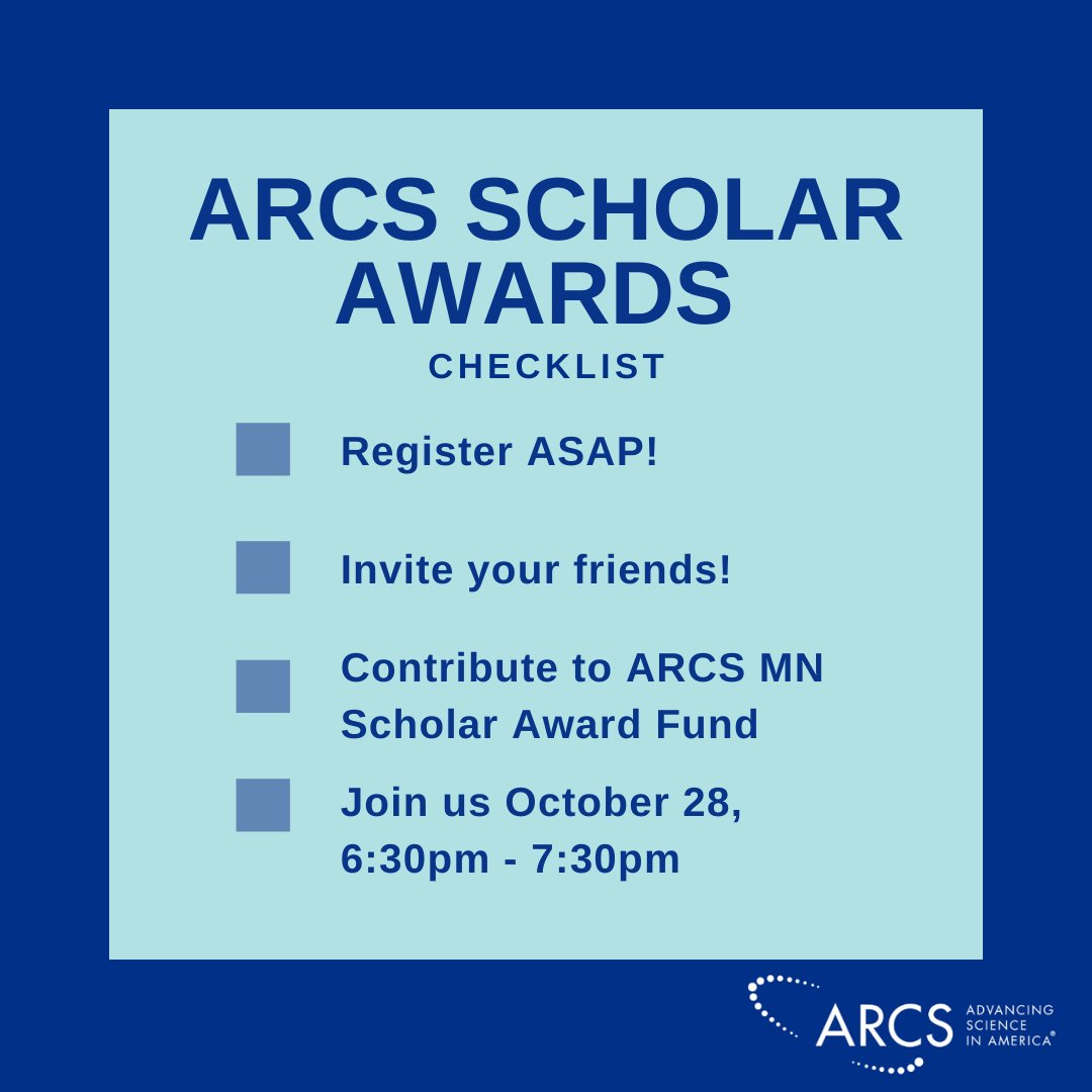 ARCS_MN_STEM's tweet photo. Invest in the future. Support ARCS Minnesota Scholars.  Our scholars do important research to advance STEM research in America.

Register for the 2021 Scholar Award Event: https://t.co/bEn8GjbYTQ https://t.co/5JAo8nzkbS