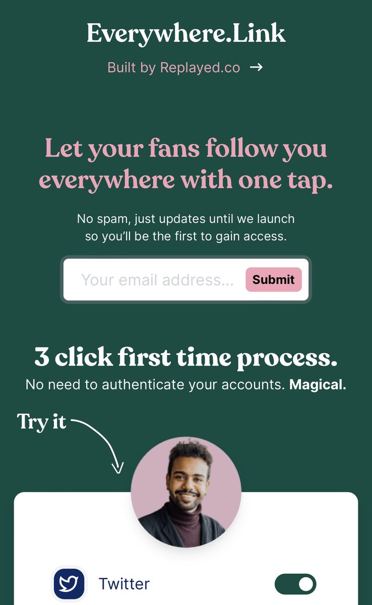 EverywhereLink's tweet photo. Hello good humans! 👋🏻

We are almost ready, sign up now for early access https://t.co/UtbJFdBM2l 

Stay tuned for product hunt launch 🚀 https://t.co/rYG2qP6Wql