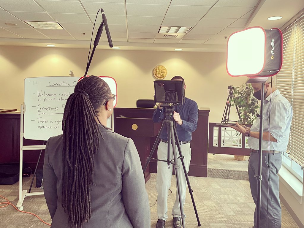 Recording inspirational messages for the Boys &amp; Girls Club