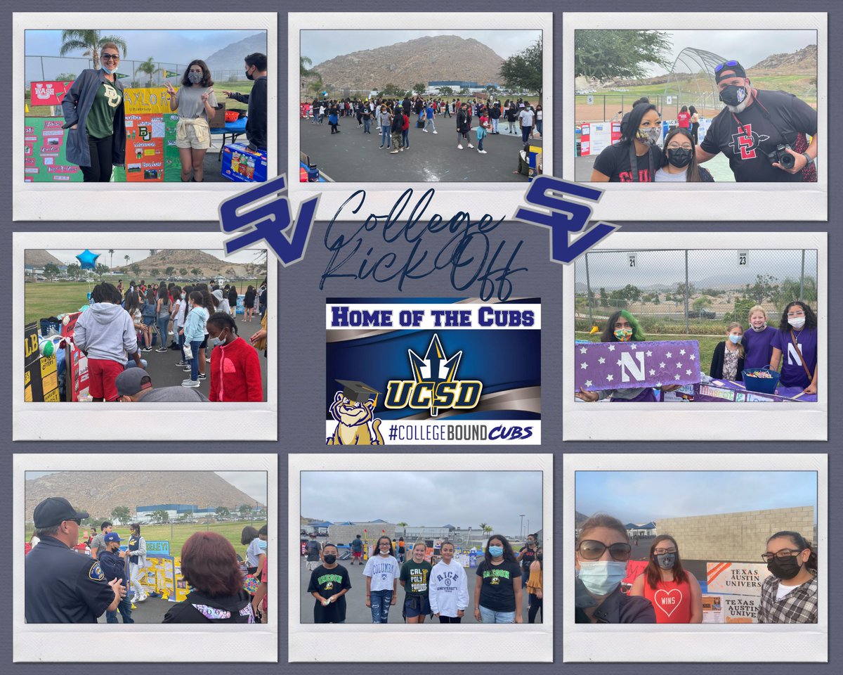 2021 College Fair <a href="/sierravistak6/">Sierra Vista</a>  Better make room! Cubs where are you heading? #futurereadycubs #vvcollegekickoff21 <a href="/RCOE/">RivCo Office of Education</a> <a href="/BetterMakeRoom/">Better Make Room 🎓</a> <a href="/ReachHigher/">Reach Higher</a>
