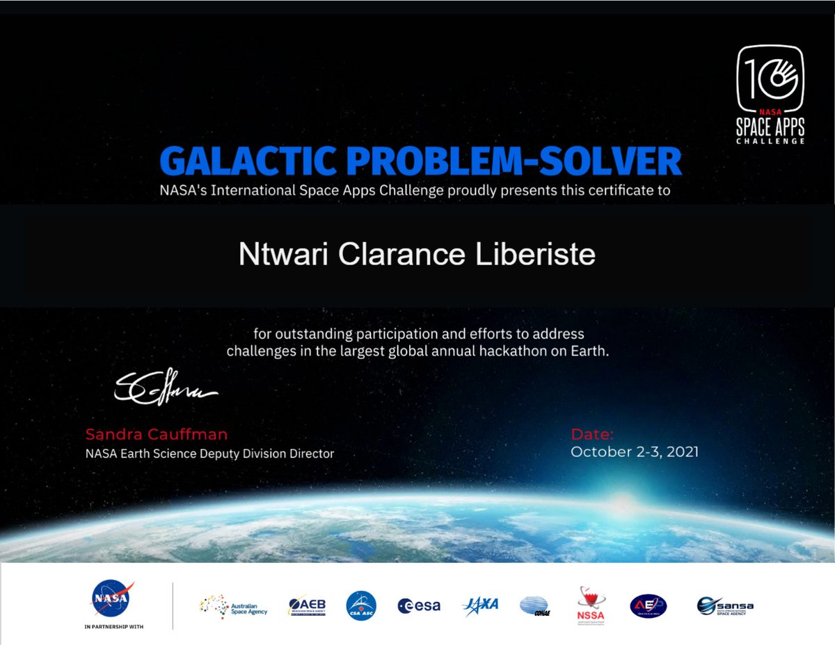 Clarance Liberi, Ntwari (@claranceliberi) on Twitter photo Glad to be part of this, Thanks to my hackathon teammates <a href="/niyogitare/">Patrick Niyogitare</a>, and <a href="/SpaceAppsKigali/">Space Apps Challenge Kigali</a> , Glad to be part of this, Thanks to my hackathon teammates <a href="/niyogitare/">Patrick Niyogitare</a>, and <a href="/SpaceAppsKigali/">Space Apps Challenge Kigali</a> ,