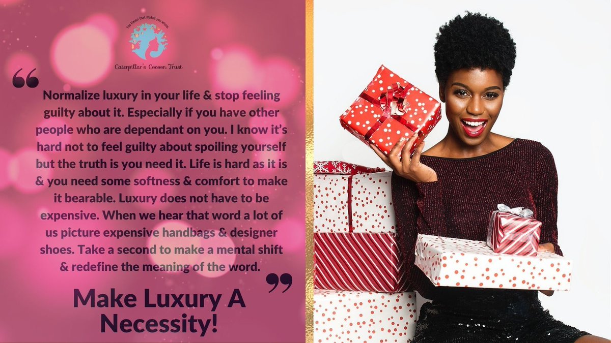 CCtrust101's tweet photo. You are worth it! Prioritize yourself &amp; MAKE LUXURY A NECESSITY! @Sam Machemedze shares the importance of taking care of yourself. Luxury isn't about expense but rather a meaningful recharge point for ourselves. https://t.co/ioUgXbR7vt An insightful read!
#YouMatter
#Self-Care https://t.co/FNnz50OmvR